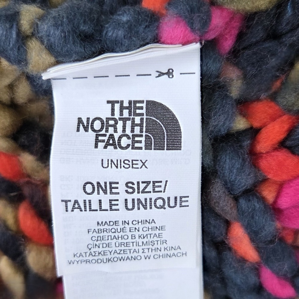 The North Face Nanny Knit Beanie Pom Pom Winter Hat Chunky Multi Color OS - Picture 5 of 8